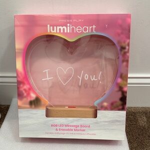 Lumiheart Heart-Shaped LED Message Board & erasable marker NIP